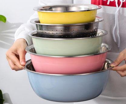5-Piece Deep Stainless Steel Mixing Bowl Set