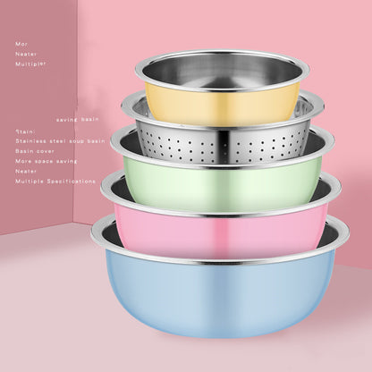 5-Piece Deep Stainless Steel Mixing Bowl Set