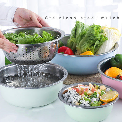 5-Piece Deep Stainless Steel Mixing Bowl Set