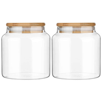 Glass Storage Jar with Bamboo Lid