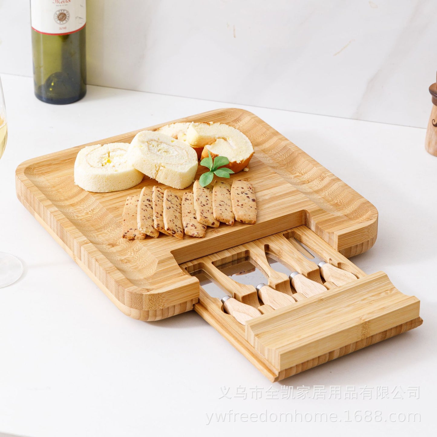 Bamboo Cheese Board & Charcuterie Set