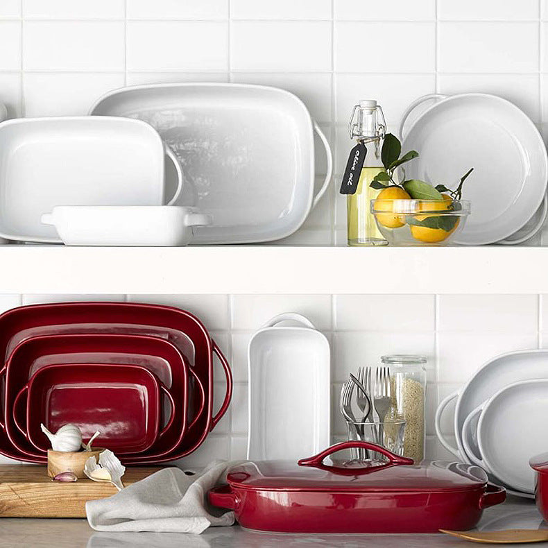 Ceramic Baking Dish and Soup Plate